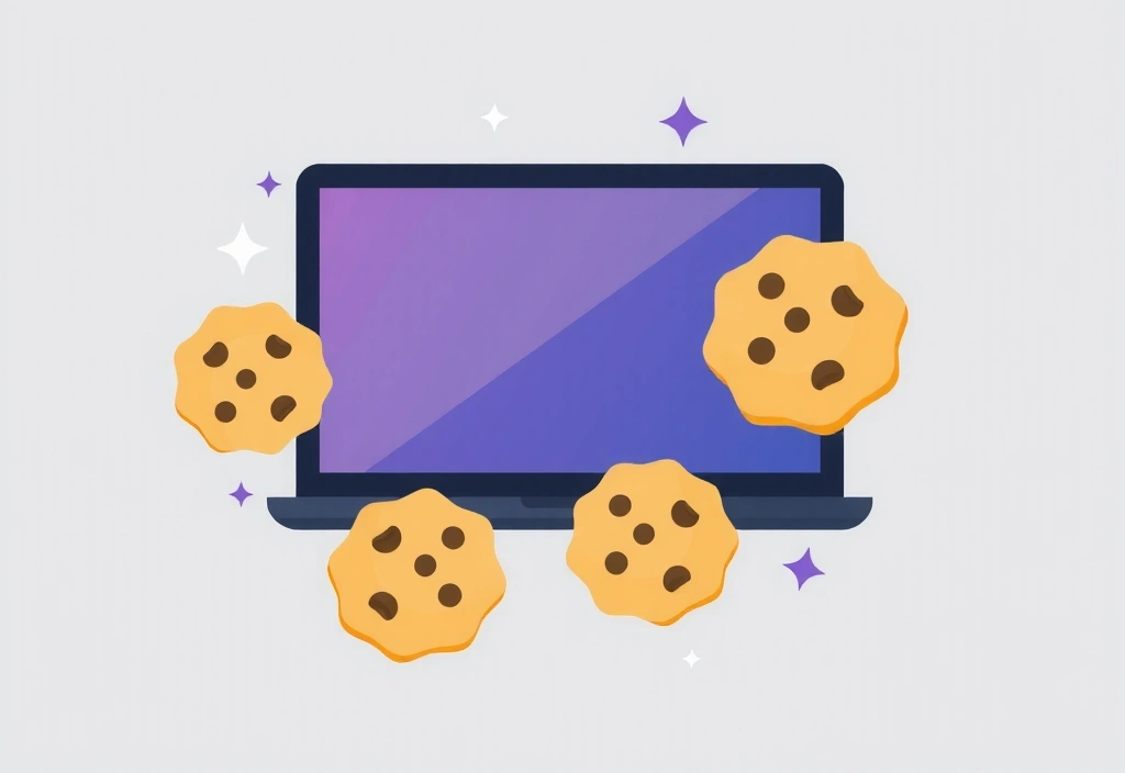 Illustration von Cookies als kleine Kekse mit Datenpaketen